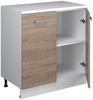 Küchenschrank für Dachschrägen R-Line Sonoma 80 cm ohne Schräge mit 2 Türen Vicco Bild 3
