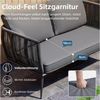 TLGREEN Gartenbank Polyrattan 2-Sitzer Sofa, Wetterfestes Garten- & Balkonmöbel (Outdoor Lounge Sofa mit Abnehmbaren Kissen, Robustes PE-Rattan), Geeignet für Terrasse Wintergarten Innenbereich Bild 3
