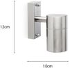 Wandleuchte, IP44, Edelstahl silber, Terrasse, H 10cm Bild 4