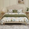 Flieks Doppelbett 160x200cm, Polsterbett mit Kopfteil & Bettkasten, Einzigartiges Nietendesign, Beige Bild 2