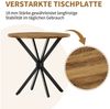 BlingBin Esstisch Küchentisch Quadratisch Esszimmertisch mit Spinnenfuß Kleiner Tisch (1 Stück, 1-St, 80x75 cm), für 2-4 Personen für Küche, Esszimmer und Wohnzimmer Bild 4