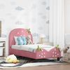 vidaXL Kinderbettgestell mit Kopfteil Rosa 70 x 140 cm Samt 42011074 Bild 1
