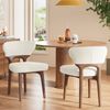 Merax Esszimmerstühle, (Set, 2 St), 2er Set Polsterstühle, aus Massivholz, bequem und atmungsaktiv, Chenil, Hellbeige Bild 2