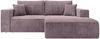 Selsey 'Farese Mini' Ecksofa mit Cordbezug, Schlaffunktion und Stauraum, Mauve, rechts Bild 5