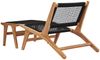 vidaXL Sonnenliege mit Fußablage Massivholz Teak und Seil 49368 Bild 3