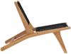vidaXL Sonnenliege mit Fußablage Massivholz Teak und Seil 49368 Bild 5