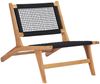 vidaXL Sonnenliege mit Fußablage Massivholz Teak und Seil 49368 Bild 4
