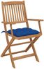 vidaXL Klappbare Gartenstühle 8 Stk. mit Kissen Massivholz Akazie 3074992 Bild 3