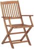 vidaXL Klappbare Gartenstühle 8 Stk. mit Kissen Massivholz Akazie 3074992 Bild 4