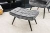 riess-ambiente Fußhocker SCANDINAVIA grau / schwarz (Einzelartikel, 1 St), Wohnzimmer · Samt · Metall · Scandinavian Design Bild 3