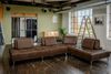 KAWOLA Sofa WIOLO Ecksofa Leder dunkelbraun 83 x 240 x 350 cm Bild 2