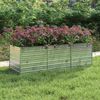 Hochbeet für Garten OSKAR Silber 240x80x77cm Verzinkter Stahl Hochbeet Metall Gartenbeet Kräuterbeet Blumenbeet Beet hoch Frühbeet für Garten Gemüsebeet Bild 3