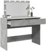 vidaXL Schminktisch mit LED-Beleuchtung Betongrau 100x40x120 cm 848209 Bild 4