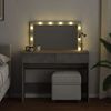 vidaXL Schminktisch mit LED-Beleuchtung Betongrau 100x40x120 cm 848209 Bild 3