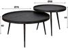 Couchtisch 2er-Set Metonira, strukturiertes Metall, modern Vintage-Look, Schwarz-Bronze, erhöhter Rand Bild 4