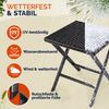Casaria 'Rom' Klapphocker (2 St), Polyrattan / Stahl schwarz, 40 x 44 x 44 cm Bild 5