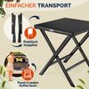 Casaria 'Rom' Klapphocker (2 St), Polyrattan / Stahl schwarz, 40 x 44 x 44 cm Bild 2