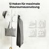 KOMFOTTEU Garderobenständer, mit 12 Haken & Schirmständer, aus Holz Bild 3
