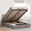 vidaXL Ottomane Bett mit Matratze & LEDs Taupe 120x190 cm Stoff 3312295 Bild 1