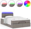 vidaXL Ottomane Bett mit Matratze & LEDs Taupe 120x190 cm Stoff 3312295 Bild 5