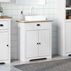 vidaXL Waschbeckenunterschrank BODO Weiß und Braun 70x35x80 cm 4016864 Bild 3