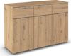 rauch Kombikommode Sideboard Schubladenkommode CORTONA mit Dekor-Front (Breite 120 cm inkl. Soft-Close-Funktion), mit 3 Schubladen und 3 verstellbaren Einlegeboden MADE IN GERMANY Bild 4