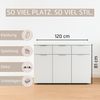 rauch Kombikommode Sideboard Schubladenkommode CORTONA mit Dekor-Front (Breite 120 cm inkl. Soft-Close-Funktion), mit 3 Schubladen und 3 verstellbaren Einlegeboden MADE IN GERMANY Bild 2