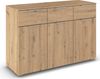 rauch Kombikommode Sideboard Schubladenkommode CORTONA mit Dekor-Front (Breite 120 cm inkl. Soft-Close-Funktion), mit 3 Schubladen und 3 verstellbaren Einlegeboden MADE IN GERMANY Bild 5