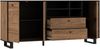 Sideboard >SEWILL< 2 Schübe, Colonial Eiche Dekor / schwarz - 180,8x81,6x42cm (BxHxT) Bild 4
