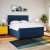 vidaXL Boxspringbett mit Matratze Blau 180x200 cm Stoff 3292873 Bild 4