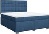 vidaXL Boxspringbett mit Matratze Blau 180x200 cm Stoff 3292873 Bild 3