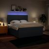 vidaXL Boxspringbett mit Matratze Blau 180x200 cm Stoff 3292873 Bild 5