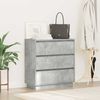 vidaXL Nachttisch Beton Grau 71 x 34,5 x 75 cm Holzwerkstoff 869637 Bild 4
