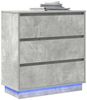 vidaXL Nachttisch Beton Grau 71 x 34,5 x 75 cm Holzwerkstoff 869637 Bild 3