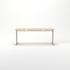 Rheinland Möbel Statio Schreibtisch 180x80 cm höhenverstellbar ±10 mm in Ahorn – geräumiger Bürotisch für Homeoffice & Büro, gerader Fuß, Kabelwanne, einfache Montage, FSC® zertifiziert Bild 2