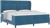 vidaXL Boxspringbett mit Kopfteil Dunkelblau 200 x 200 cm Samt 3340950 Bild 2