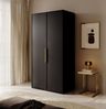 Selsey 'Frame' Kleiderschrank 2-türig mit Kleiderstange, schwarz 200 x 100 x 57 cm Bild 3