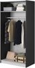 Selsey 'Frame' Kleiderschrank 2-türig mit Kleiderstange, schwarz 200 x 100 x 57 cm Bild 4
