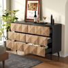 Merax Sideboard und die Kommode zeichnen sich durch eine Kombination, Schwarz und Holz Bild 5