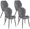 oyajia Esszimmerstuhl 4er Set Essstühle Stühle Küchenstuhl, Metall Beine, Samt Polsterstuhl (mit Ergonomischer Rückenlehne und Metallbeinen, 4 St), Moderner Küchenstühle Bild 2