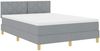 vidaXL LED Boxspringbett mit Kopfteil Hellgrau 160 x 200 cm Stoff 3342527 Bild 2