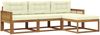 vidaXL Outdoor-Sofagarnitur mit Kissen 4 pcs Natur und Creme 3382468 Bild 2