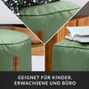 Green Bean® Sitzhocker aus Kunstleder - Pouf mit EPS Perlen Füllung - 43 x 30 cm - perfekte Ergänzung zum Sitzsack - Hellgrau-Grün Bild 3