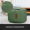 Green Bean® Sitzhocker aus Kunstleder - Pouf mit EPS Perlen Füllung - 43 x 30 cm - perfekte Ergänzung zum Sitzsack - Hellgrau-Grün Bild 5