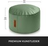 Green Bean® Sitzhocker aus Kunstleder - Pouf mit EPS Perlen Füllung - 43 x 30 cm - perfekte Ergänzung zum Sitzsack - Hellgrau-Grün Bild 4