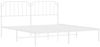 vidaXL Bettgestell mit Kopfteil Metall Weiß 160x200 cm 373939 Bild 4