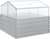 vidaXL Garten-Hochbeet mit Gewächshaus 100x100x85 cm Silber 316882 Bild 2