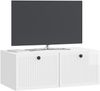vidaXL Wandmontierter TV-Schrank Hochglanz Weiß 78,5 x 41 x 30 cm 898009 Bild 2
