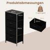 Kommode mit 4 Schubladen Schubladenschrank mit Holzplatte Sideboard mit robuster Metallrahmen Schwarz Bild 2