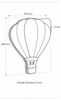 COZYCOLLECTIONS LED Wandleuchte LED-Wandnachtlicht „Grüner Heißluftballoon“ in Holzoptik, LED, Warmweiß, handbemalt, inkl. grüner Heißluftballoon (ohne beige und rosa) Bild 2